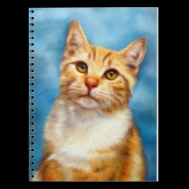 Sweet William - Orange Tabby Cat Art notebooks