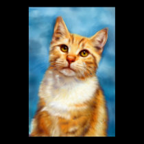Sweet William - Orange Tabby Cat Art posters