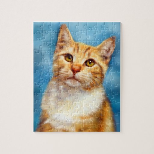 Sweet William - Orange Tabby Cat Art Puzzle