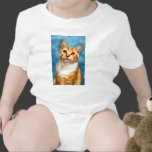 Sweet William - Orange Tabby Cat Art Baby Bodysuits