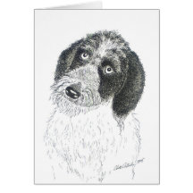 Sweet Wire Hair Fox Terrier Note card