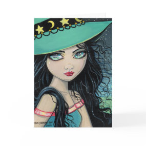 Sweet Witch Greeting Card by Molly Harrison card