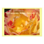Sweet Yellow Rose Art Custom Party Invitations