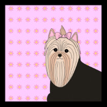 Sweet Yorkie Poster Print