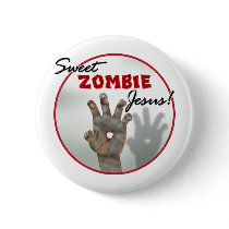 Sweet Zombie Jesus buttons by tshirtmonkey Sweet Zombie Jesus buttons