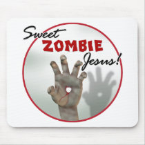 Sweet Zombie Jesus mousepads by tshirtmonkey Sweet Zombie Jesus mousepads