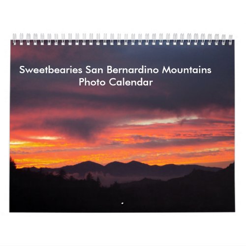 Sweetbearies San Bernardino Mountains Calendar calendar
