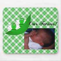 SweetBee Twin Bumble Bees Baby Picture Mousepad