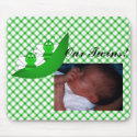 SweetBee Twin Bumble Bees Add Baby Photo Mousepad