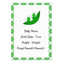 SweetBee Twin Bumble Bees Birth Announcement business cards by bugspot SweetBee Twin Bumble Bees Birth Announcement business cards