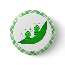 SweetBee Twin Bumble Bees Button by bugspot SweetBee Twin Bumble Bees Button