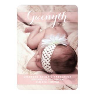 Sweetest Dream Two Photo Modern Birth Announcement