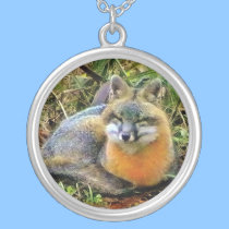Sweetest Gray Fox Sleeping necklaces