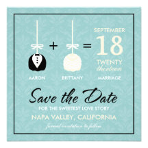 Sweetest Love Cakepop Modern Save the Date Personalized Invite