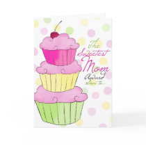 Sweetest Mom Cupcake Award Card