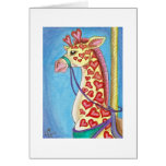 Sweetheart Giraffe Valentine's Carousel Animal cards
