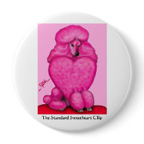 Sweetheart Poodle Huge Button by lucydogdesign Sweetheart Poodle Huge Button