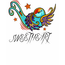 Sweetheart Swallow Tattoo Bird t-shirts