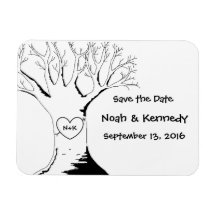 "Sweetheart Tree" Save the Date Magnets
