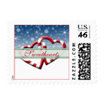 Sweethearts Christmas Wedding Stamp