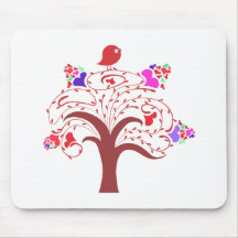 sweetie bird and love tree mousepad
