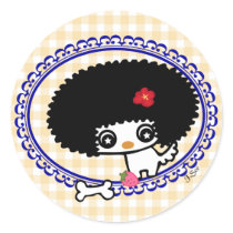 Sweetie Cute Afro Dog Sticker