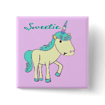 Sweetie the Unicorn Button by Rb_barnes2 Sweetie the Unicorn Button