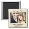 Sweetly Framed Save The Date Magnet - Tan