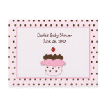 Sweetness Cupcake Baby Shower Advice Cards Postcard