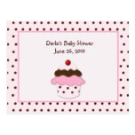 Sweetness Cupcake Baby Shower Advice Cards Postcard
