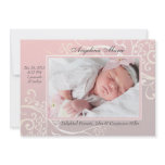 Sweetness Pink Photo Birth Announcement