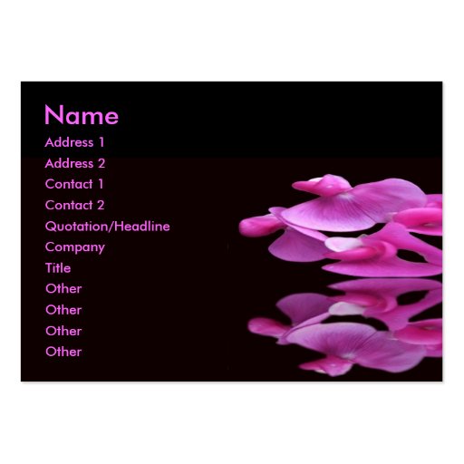SweetPea Business Card (front side)