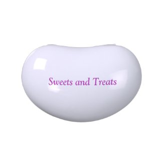 "Sweets and Treats" Jelly Bean Shaped Jelly Tin Jelly Belly Candy Tin