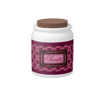 Sweets Pink Damask Candy Jars