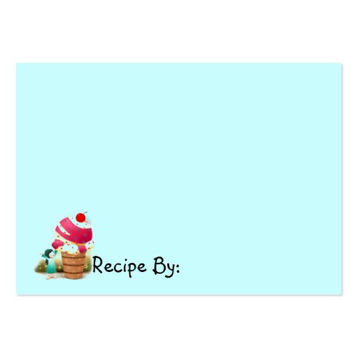 Sweets Recipe Card Business Card Templates (back side)