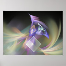 Swept Away Abstract Fractal Art Posters