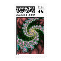 Sweven · Fractal Art · Pink & Green Postage Stamps