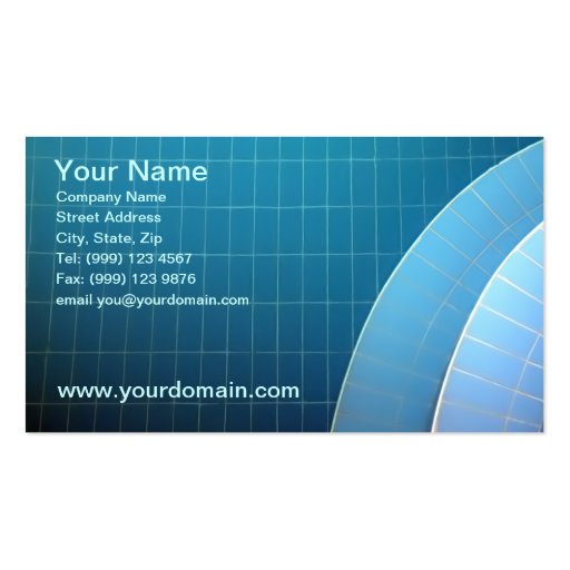 Swiiming Pool Business Card (front side)