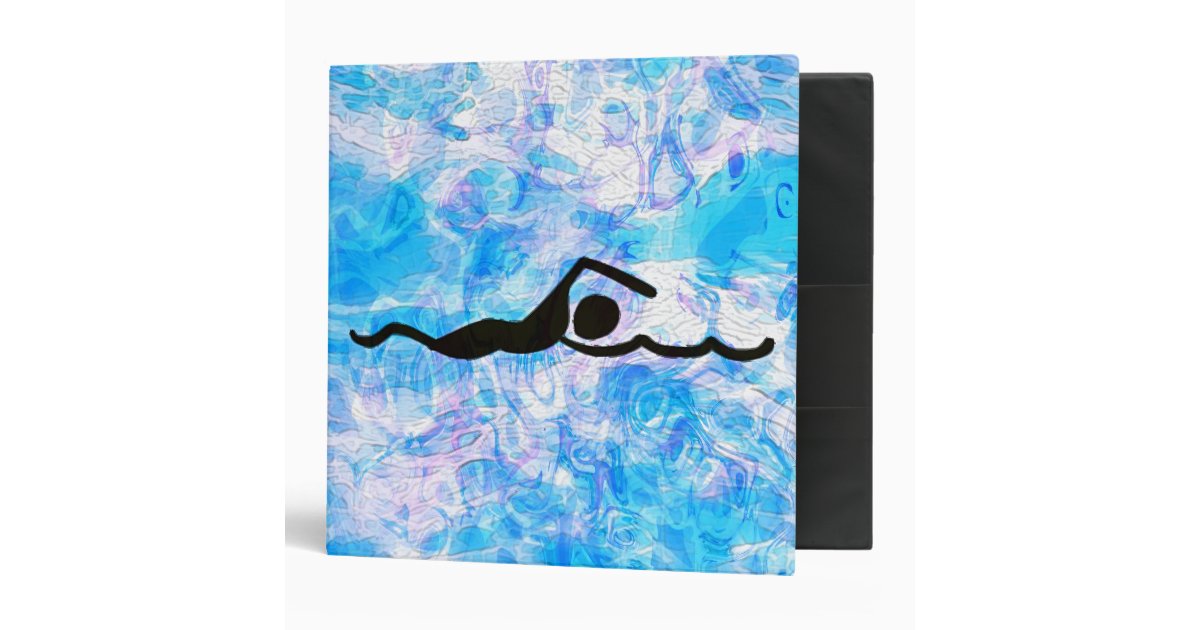 SWIM 2" Ring Binder Zazzle