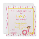 swim bday party, You're invited to a pool  ...