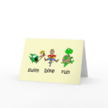 Swim Bike Run Greeting Card