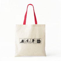 Swim Bike Run Drink Canvas Bag