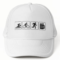 Swim Bike Run Drink Mesh Hats