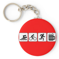 Swim Bike Run Drink Key Chains