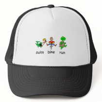 Swim Bike Run Trucker Hats