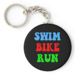 Swim Bike Run Key Chains