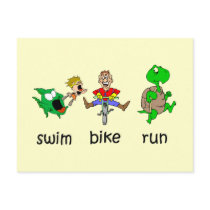 Swim Bike Run Postcards