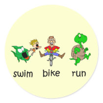 Swim Bike Run Sticker