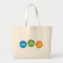 Swim Bike Run Tote Bags