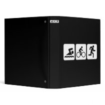 Swim, Bike, Run - Triathlon 3 Ring Binders